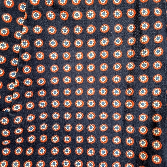 J. Crew Navy Blue Floral Boho‎ Paisley Cotton Shorts Womens 8 - Picture 14 of 16